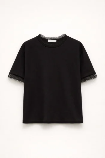 Remi Lace T-shirt – Black