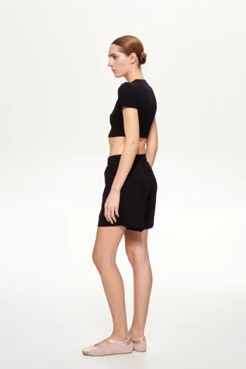 Cotton Crop T-shirt – Black - Image 3