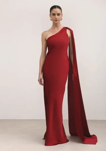 Odette Dress – Red Wine - Image 2